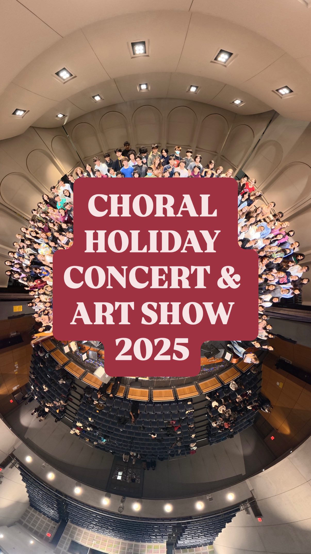 Join us on Friday, December 5, 2025 at 6 PM in the Murray Kahn Theater for the Choral Holiday Concer...